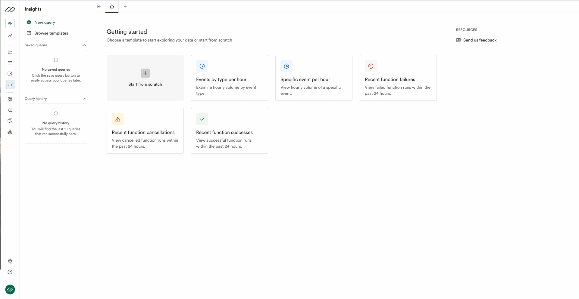 Getting Started Dashboard View